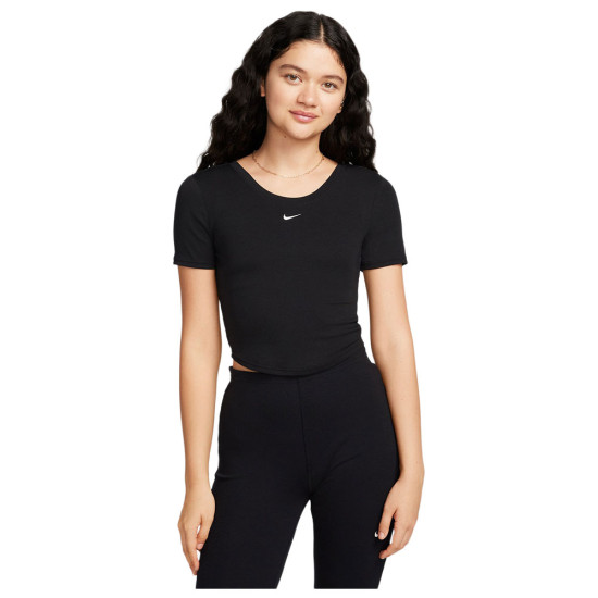 Nike Γυναικεία κοντομάνικη μπλούζα Sportswear NK CHLL KNT MRIB SS Top